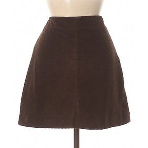 BR Wide Wale Chocolate Brown Corduroy Skirt